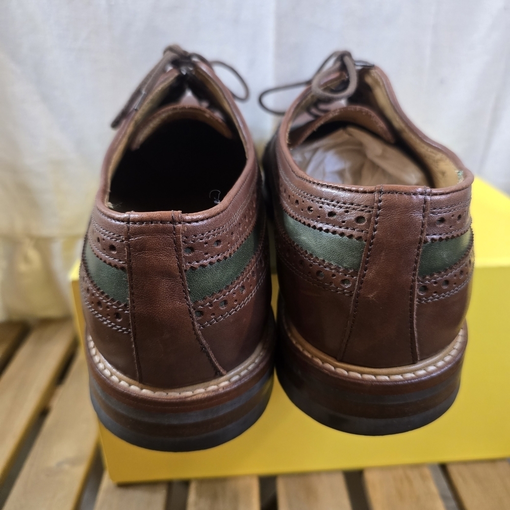 Charles Tyrwhitt Brown and Olive Oxfords - Picture 3 of 12